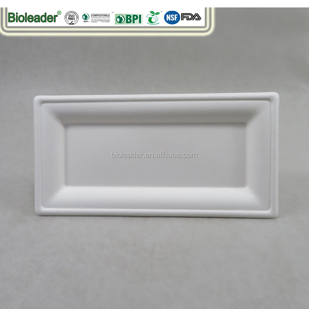 Degradable disposable 8 inch Ribbed Sugarcane bagasse Plate