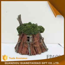 Miniature wood shape house figurine for home decoration souvenir items gift item