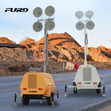 9m Diesel Laydown Light Tower with 4*400W LED Lights