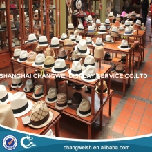 wooden hat stand display table