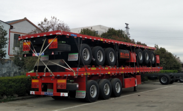 Heavy Duty Machine Transport Lowbed Semi Truck Trailer