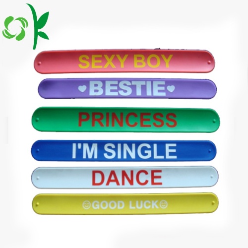 Beautiful Silicone Reflective Magnetic Slap Wristbands