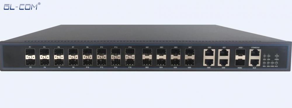 Epon 16 PON OLT com porta uplink de 10g