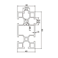 Monteringslinje aluminiumlegeringsprofil 4080 aluminium