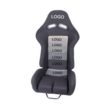 Universal Black Gradated Race Car Seats: Fiberglass, Recline, Adjustable, Slider, Bucket Seats with LOGO" 

However, to make it more SEO-friendly and concise, you might consider:

"Universal Black Race Car Seats with LOGO: Fiberglass, Recline, Adjustable,