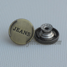antique style casting logo plating buttons for jean