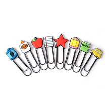 high quality little cute house shape soft pvc foot paper clip