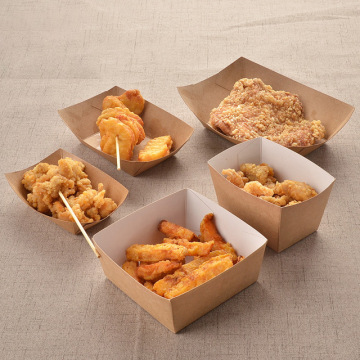 brown kraft paper fast food packaging box