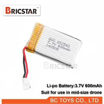 New arrival rechargeable 3.7V 600mAh lipo battery for quadcopter.