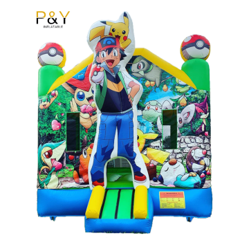Moonwalk Commercial Inflatable Pokemon Bounce House