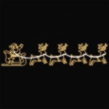 LED Outdoor Santa Sleigh with Reindeer Christmas Display