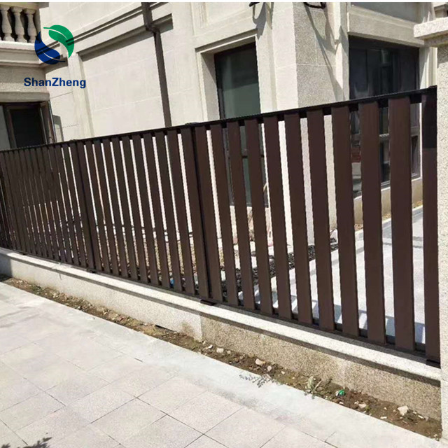 Aluminum Horizontal Slat Residential Garden Fence with modern design for home and garden