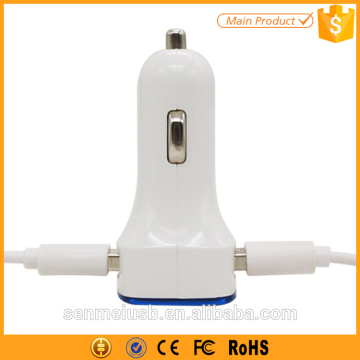 ce rohs fcc custom logo print 2 port usb car charger