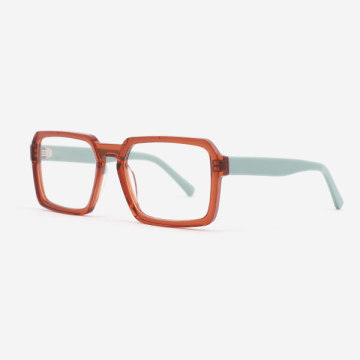 Rexangle Bevelling Acetate Men's Optical Frames