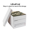Recycled Corrugated Document Storage Box with Secure Lid