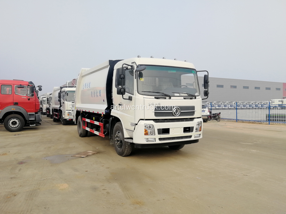 العلامة التجارية الجديدة دونغفنغ 210hp 14cbm القمامة المطحنة شاحنة