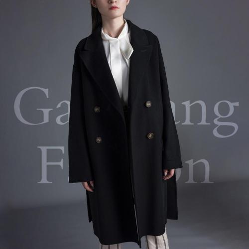 Black vintage cashmere overcoat