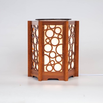 Burlywood Wooden Tart Incense Oil Warmer - Electric Aromatherapy Oil Burner & Table Lamp