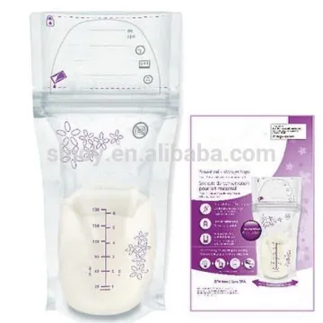 creative design pre-sterilized for breast milk storage bag