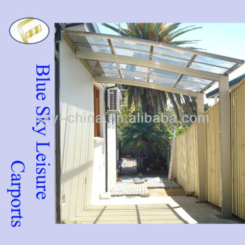 Fully enclosed double carports with elegant apparence