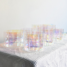 Clear crystal singing bowl set