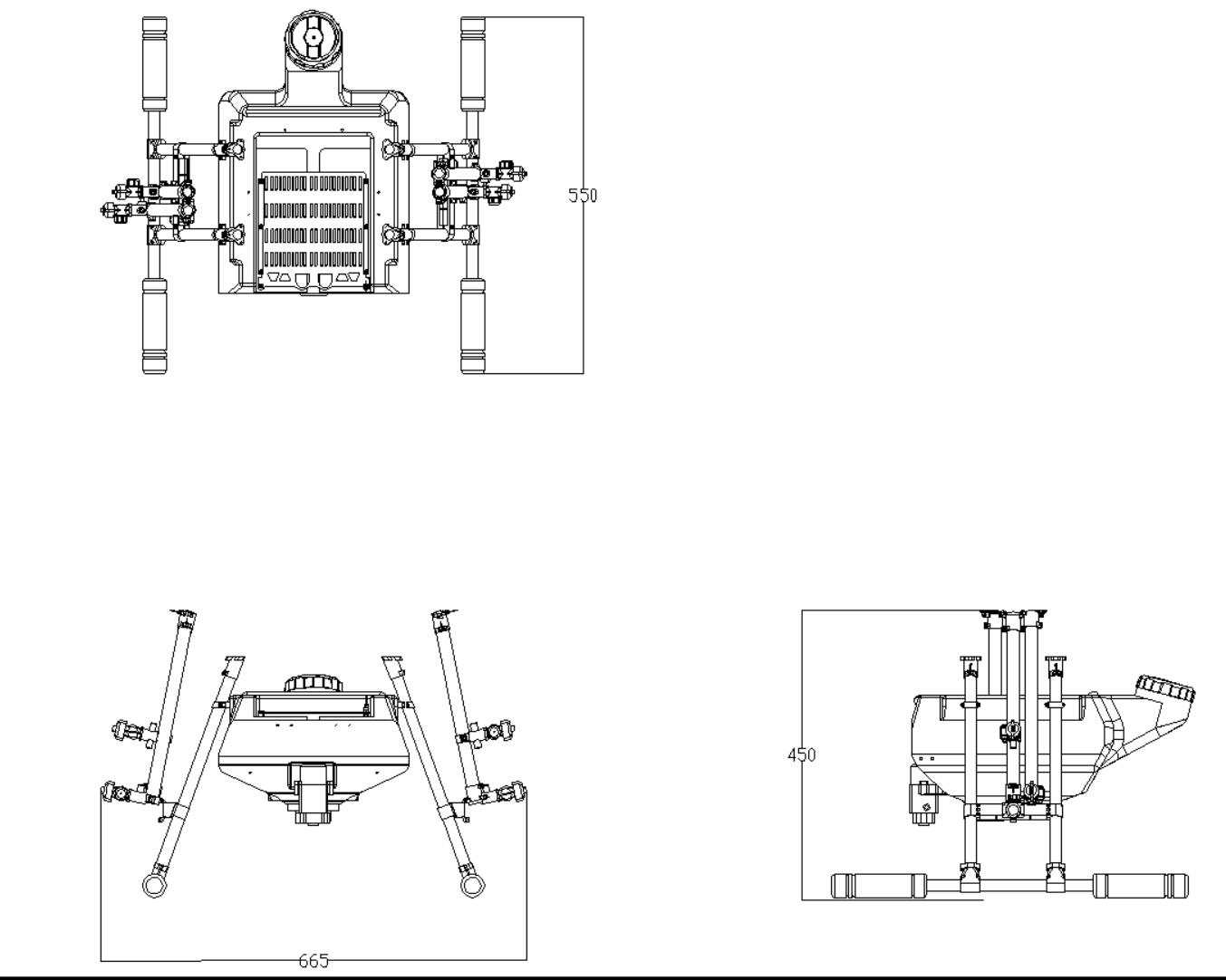 10L spraying system with folding spraying nozzle bar