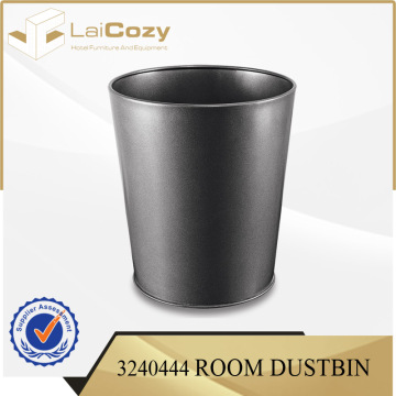 Black Painted Steel Room Trash Can Stackable Dustbin Stand