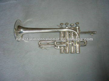 Silver plated Piccolo trumpet