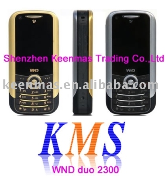 WND DUO 2300 with  GPRS, Bluetooth v1.2 (with A2DP), USB v1.1, Java MIDP 2.0, Dual SIM, Music player, Video play cell phone