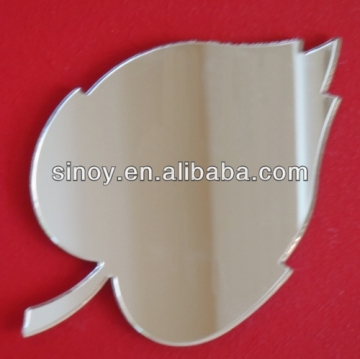 leaf shape mirror made of quality float glass