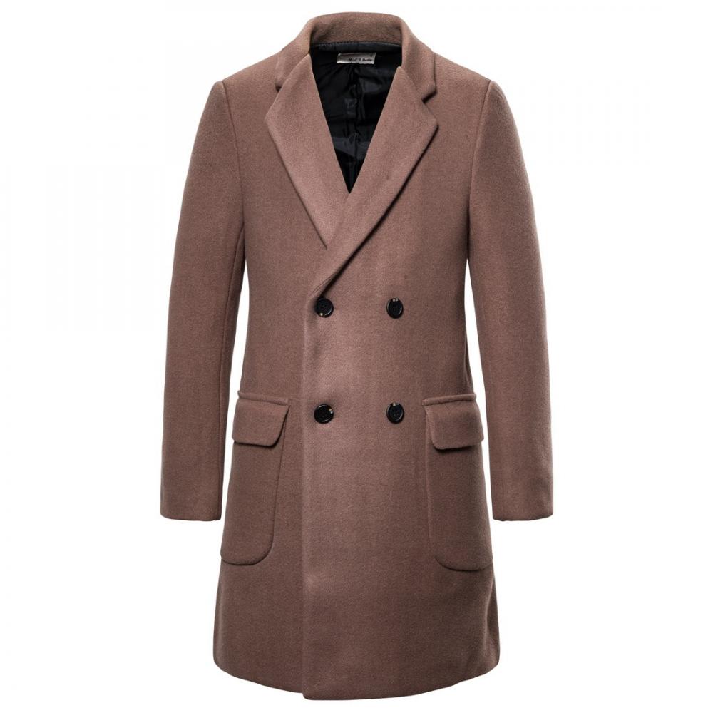 Wool Coat Mens Double Breasted