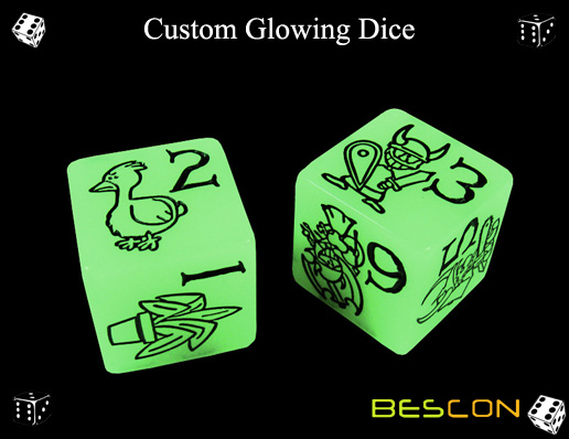 Custom Glowing Dice Custom Glowing Dice