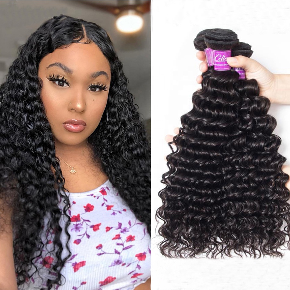 100% Human Hair Lace Front Wig Deep Wave Virgin Hair Lace Wig For Black Women Pre Pluck Lace Wig With Baby Hair