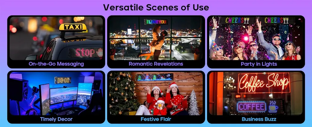 Flexible LED Display for Festivals, Shops, and Parties