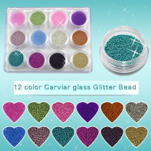 12 Color Fashion Nail Art Beauty Kit Caviar Nail Art Bottle Set