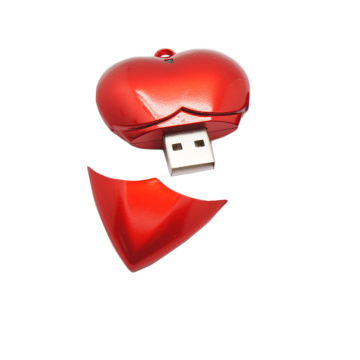 Clé USB pour clé USB en forme de coeur rouge