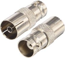 BNC Female to IEC PAL DVB-T TV Female RF Coaxial Adapter