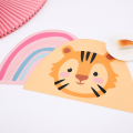 Dibujos animados arco iris tigre diseño kids placemats