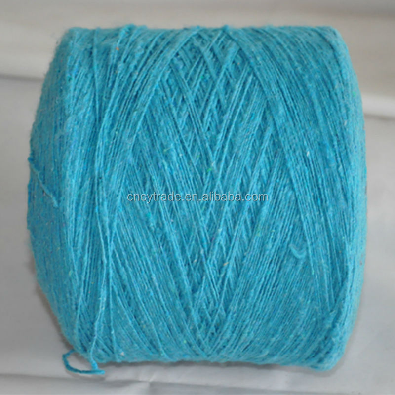 recycled acrylic and polyester blended yarn for knitting