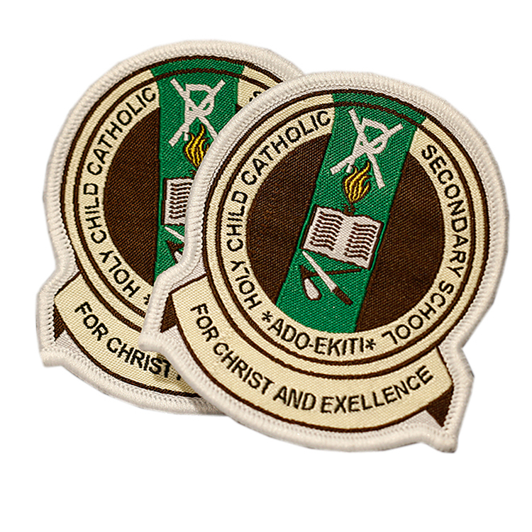 High Quality School Uniform Patch Woven Custom Badges