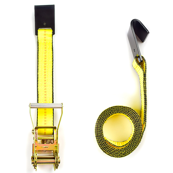 Yellow Tie Diown Strap With Black Flact Hook