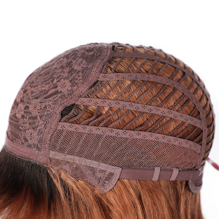 Aisi Hair Cheap Wholesale Vendor Short Bob Wigs With Bangs Ombre Brown Silky Straight Brazilian Human Hair Wig