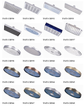 Rainfall Overhead Shower Nozzle Head Top Spout Shower Caddy Sanitary Ware