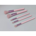 Yacai 5PCS Professionelles synthetisches Haar Kosmetische Fundament Make -up Pinsel Set Pink