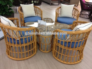 Round PE rattan garden table&chair,Rattan/wicker outdoor furniture