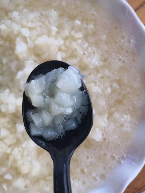 Canned White Peach Wedge Dice in Syrup