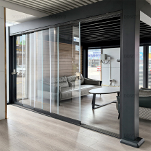 Michigan Noiseless Aluminum Frameless Glass Stacking Sliding Door System