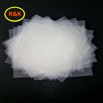 Heat cut nylon filter mesh pieces