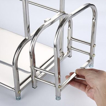 Stainless Steel Kitchen Floor Shelf Storage Rack