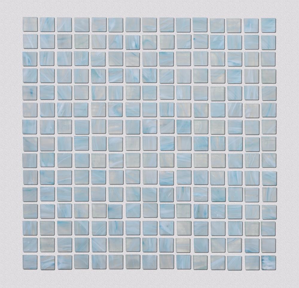 Azulejo de mosaico de vidrio azul claro para piscina